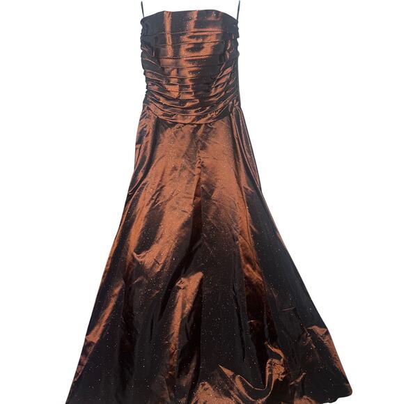Scott McClintock Dresses & Skirts - 076 Scott McClintock Strapless Brown Sparkle Gown Size 8 – Vintage Evening Dress